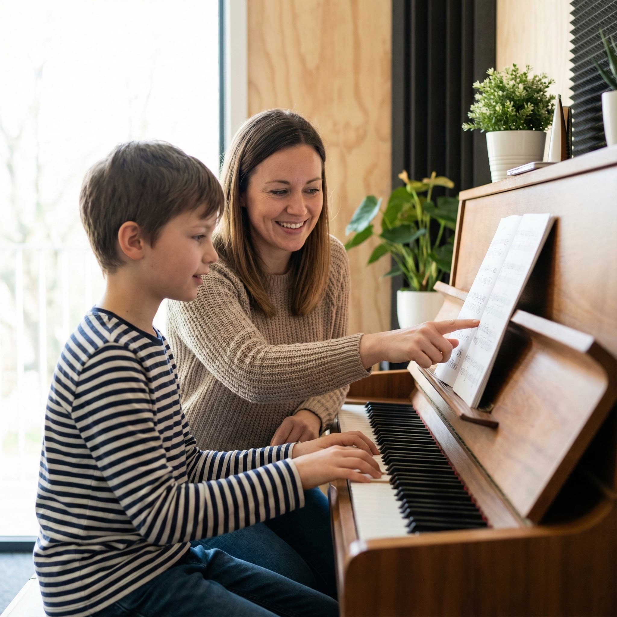 Piano lesson โ the kind of connection TonicBase helps music schools protect and grow
